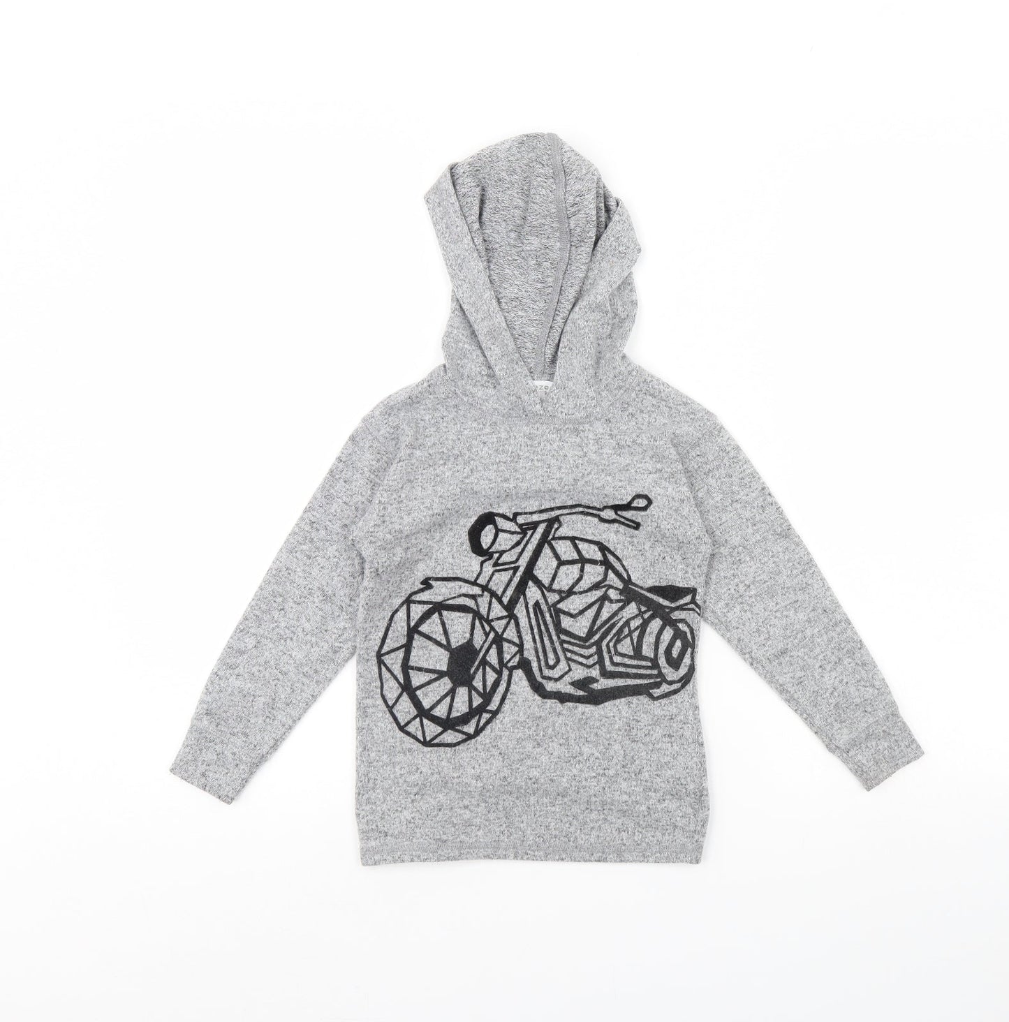Blue Zoo Girls Grey   Pullover Hoodie Size 4 Years  - motorbike
