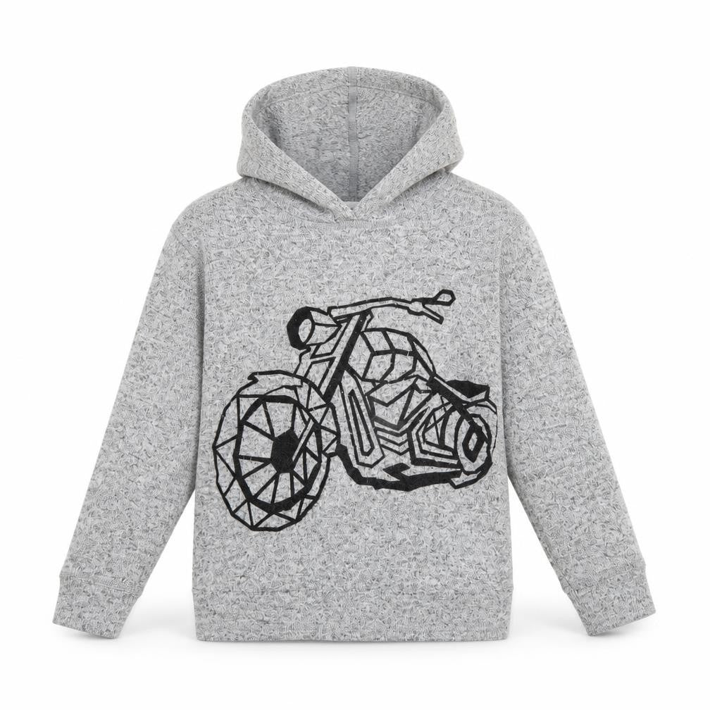 Blue Zoo Girls Grey   Pullover Hoodie Size 4 Years  - motorbike
