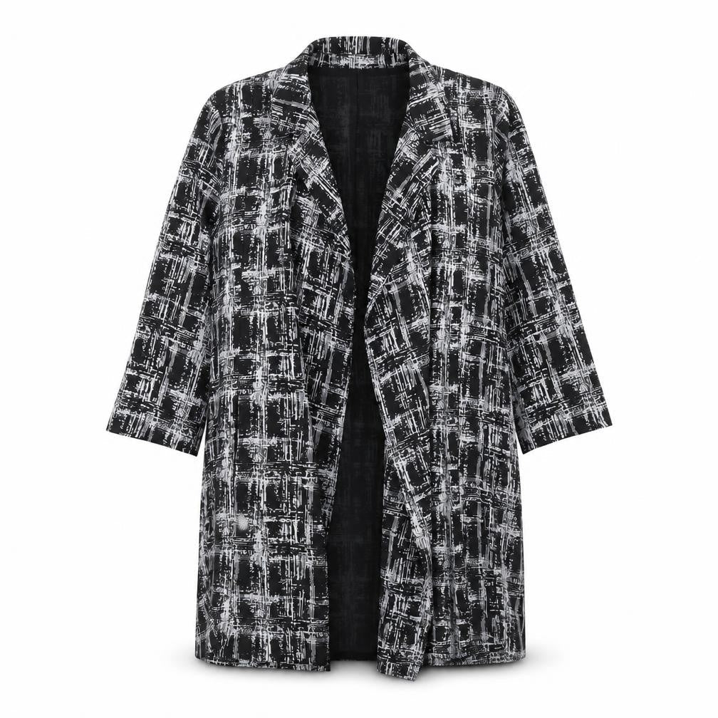 Blue Vanilla Womens Black Check  Jacket  Size M