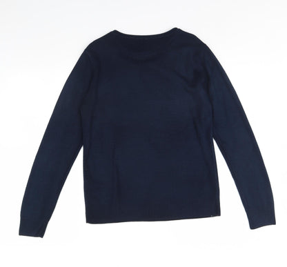 Back view of Atmosphere women’s blue jumper, size UK 12