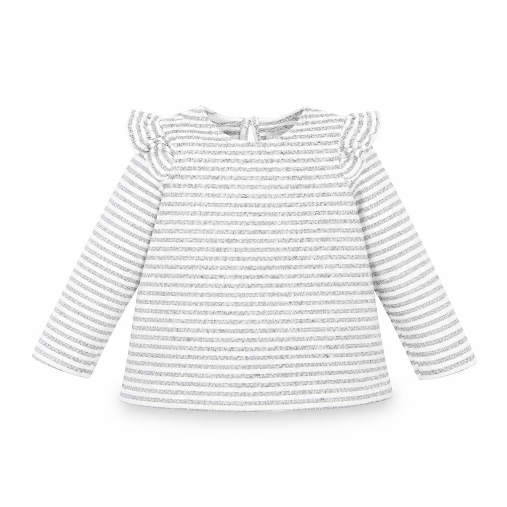 Primark Baby Grey Striped  Basic Blouse Size 18-24 Months