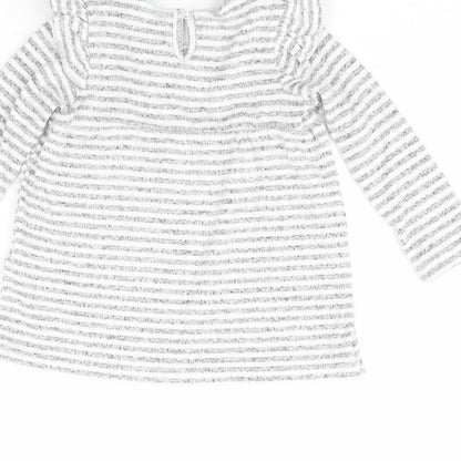Brand and care label for Primark Baby Grey Striped Basic Blouse, size 18-24, Months