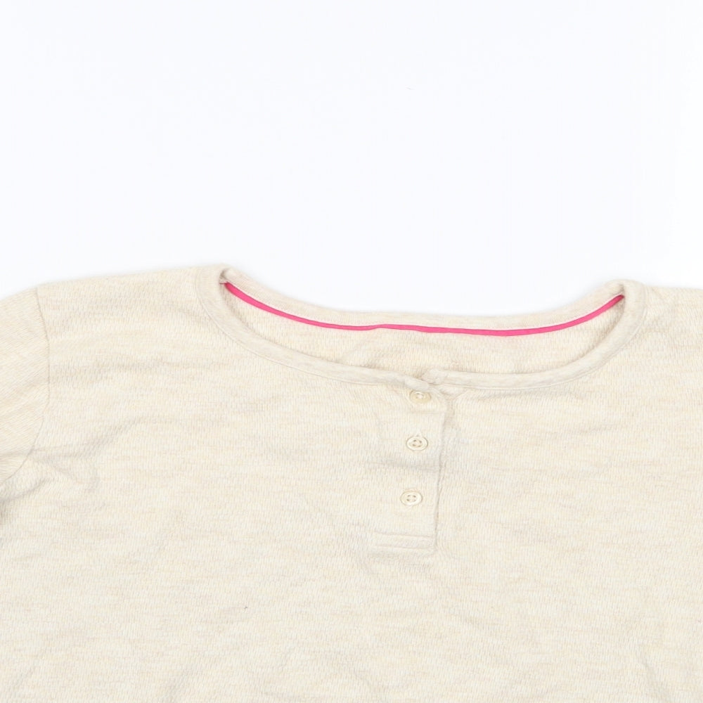 Marks and Spencer Girls Ivory Geometric   Pyjama Top Size 11-12 Years  - Pyjama Top