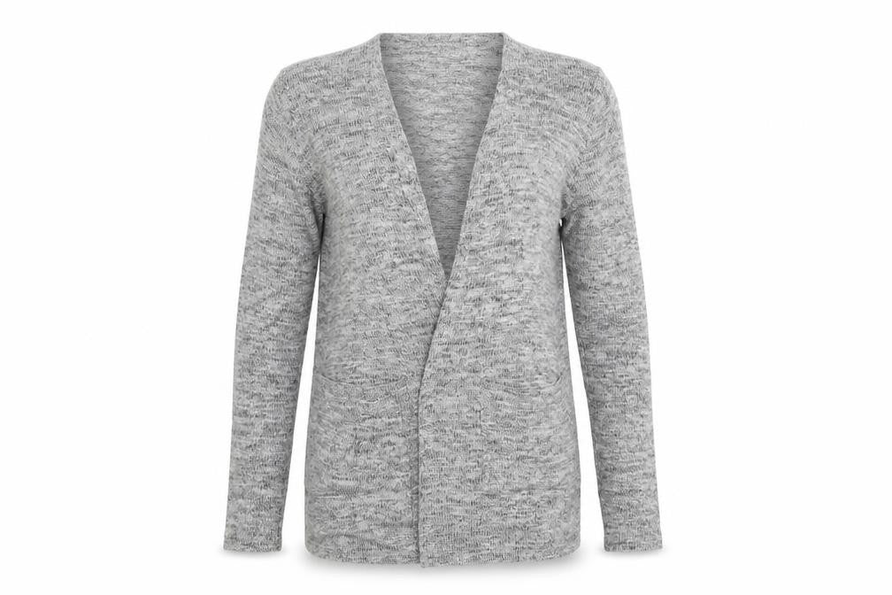 Atmosphere Womens Grey Herringbone  Wrap Jumper Size 6  - Wrap Style Cardigan