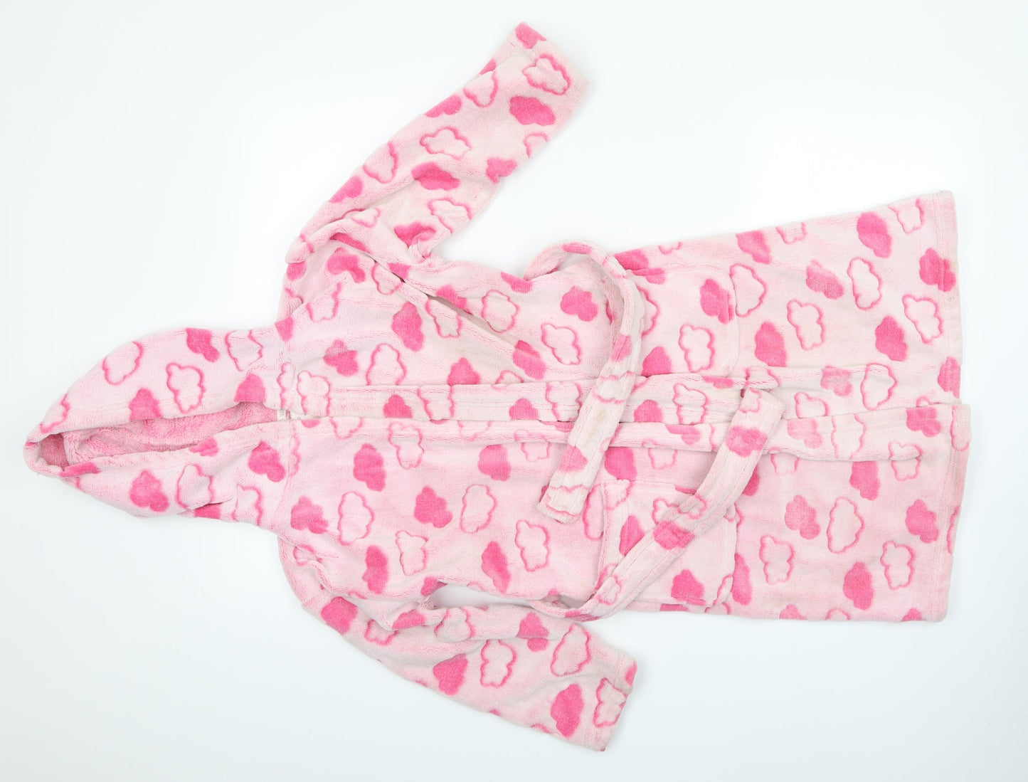 Florence and Fred Girls Pink    Robe Size 7-8 Years  - Cloud Print