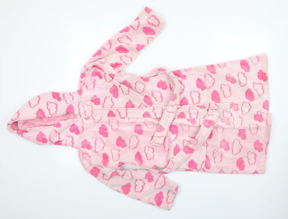 F&F Girls Pink    Robe Size 7-8 Years  - Cloud Print