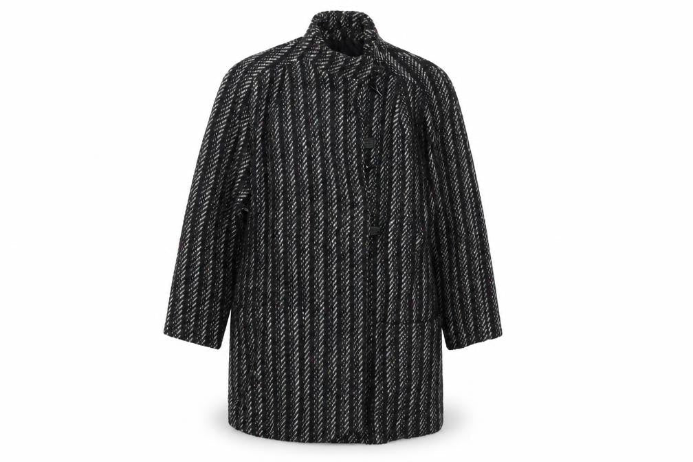 Preworn Womens Grey   Overcoat Coat Size L