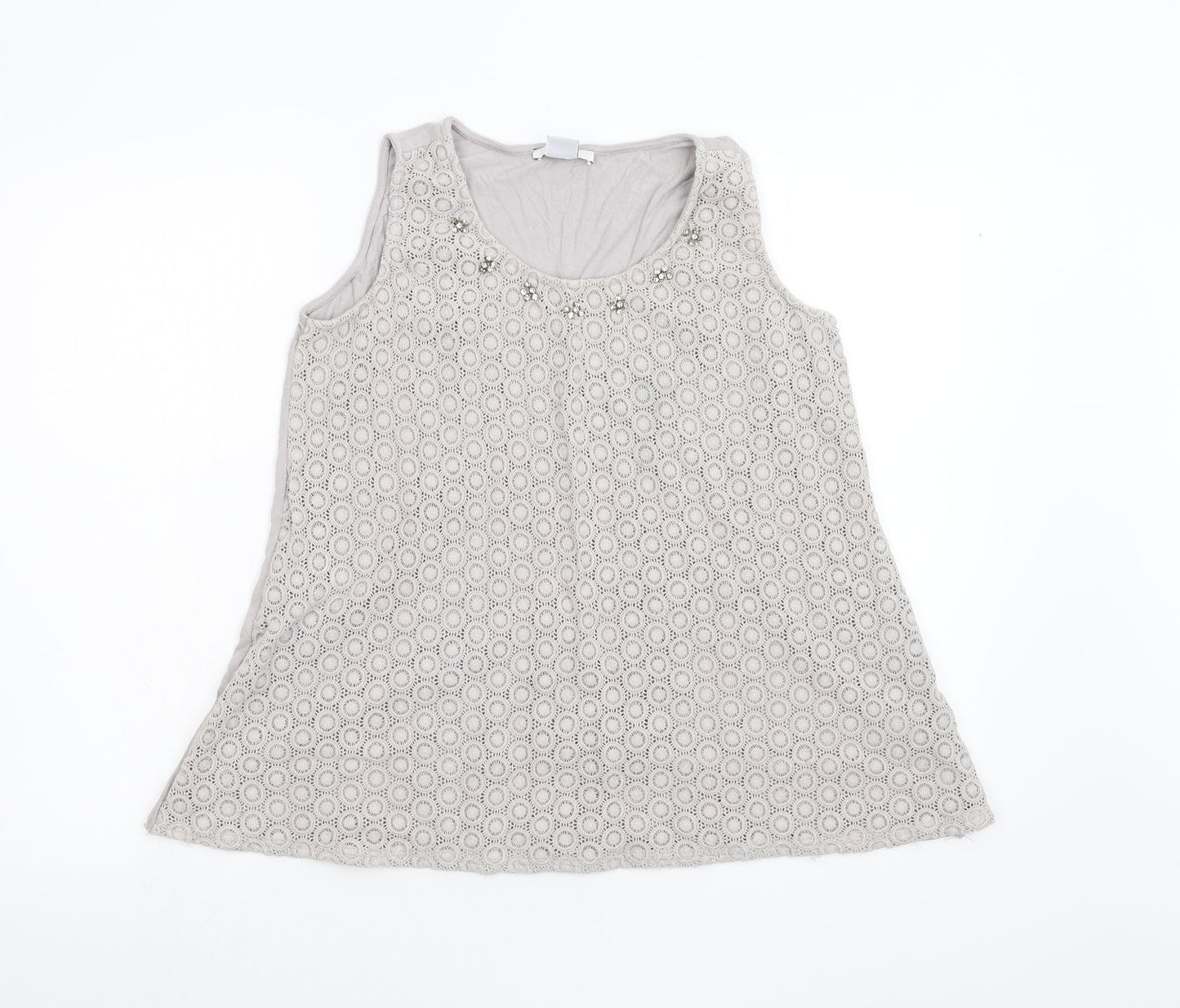mamas & papas Womens Grey   Basic Tank Size 10