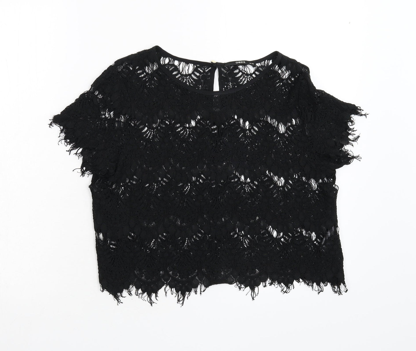 Oasis Womens Black   Basic Blouse Size 12