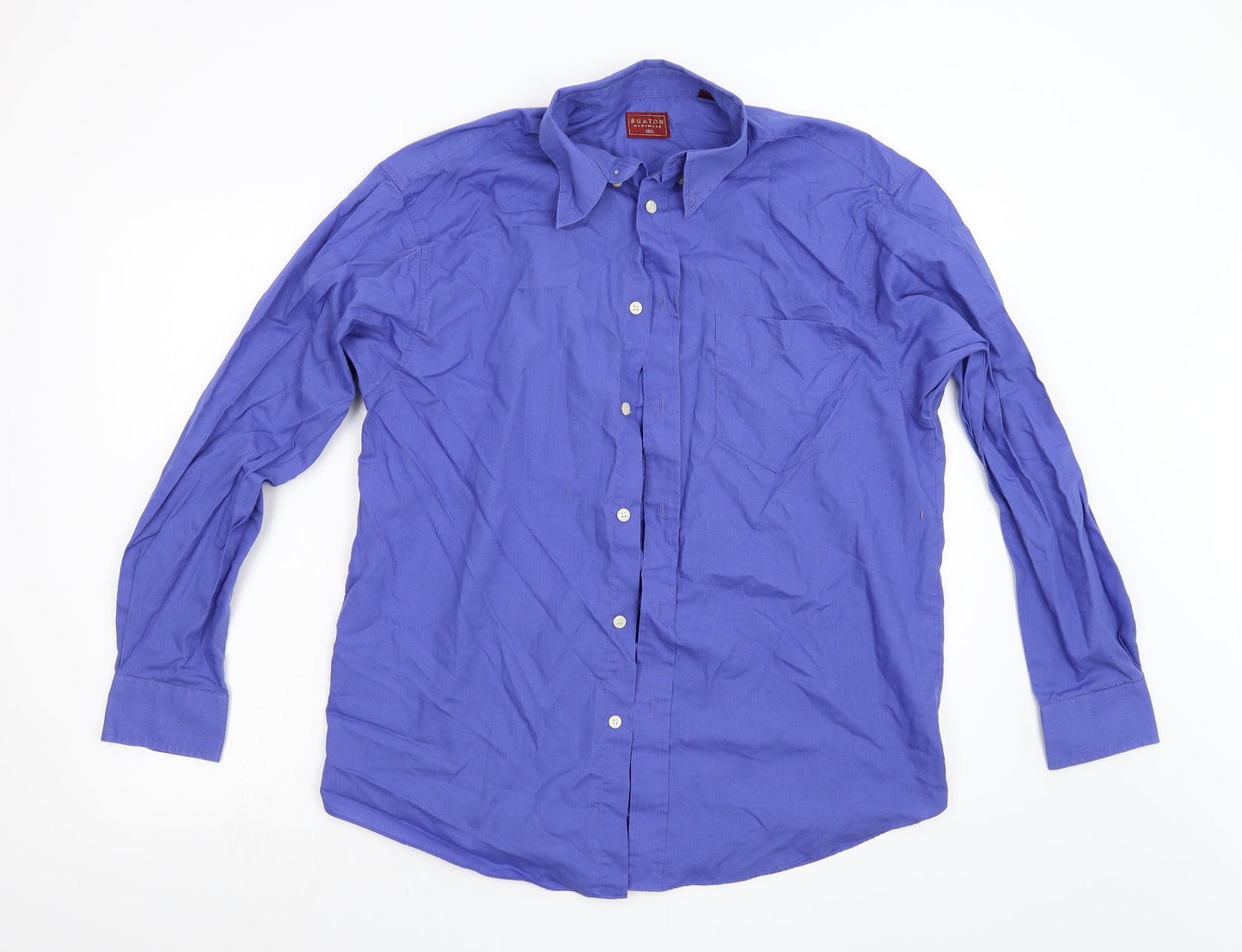 Burton Mens Blue    Button-Up Size 15.5