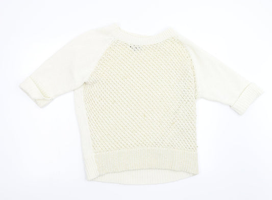 Soon Womens Ivory  Knit Pullover Jumper Size 16