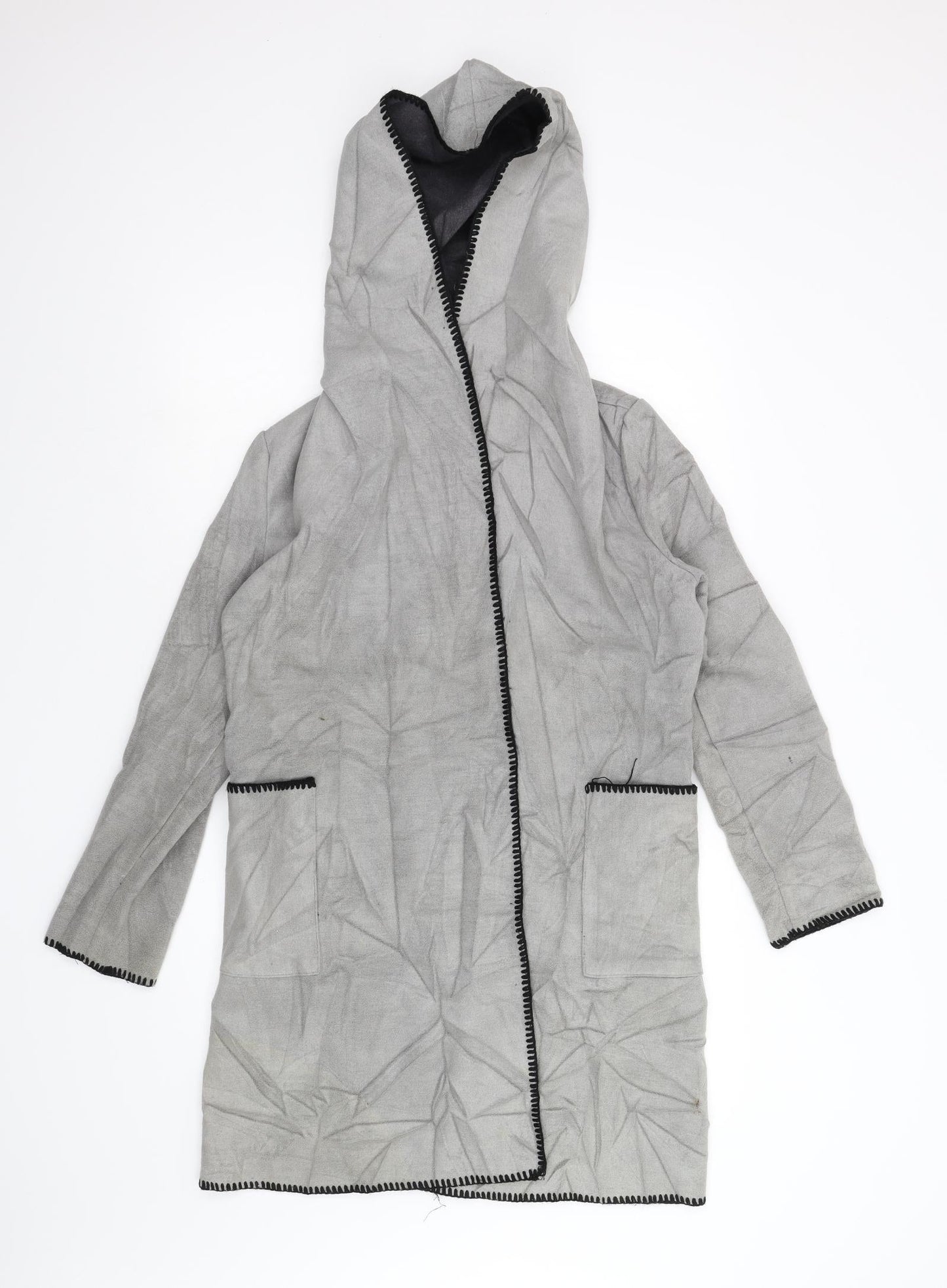 Boohoo Womens Grey   Overcoat Coat Size 10