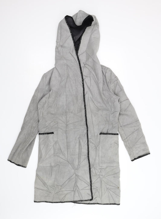Boohoo Womens Grey   Overcoat Coat Size 10