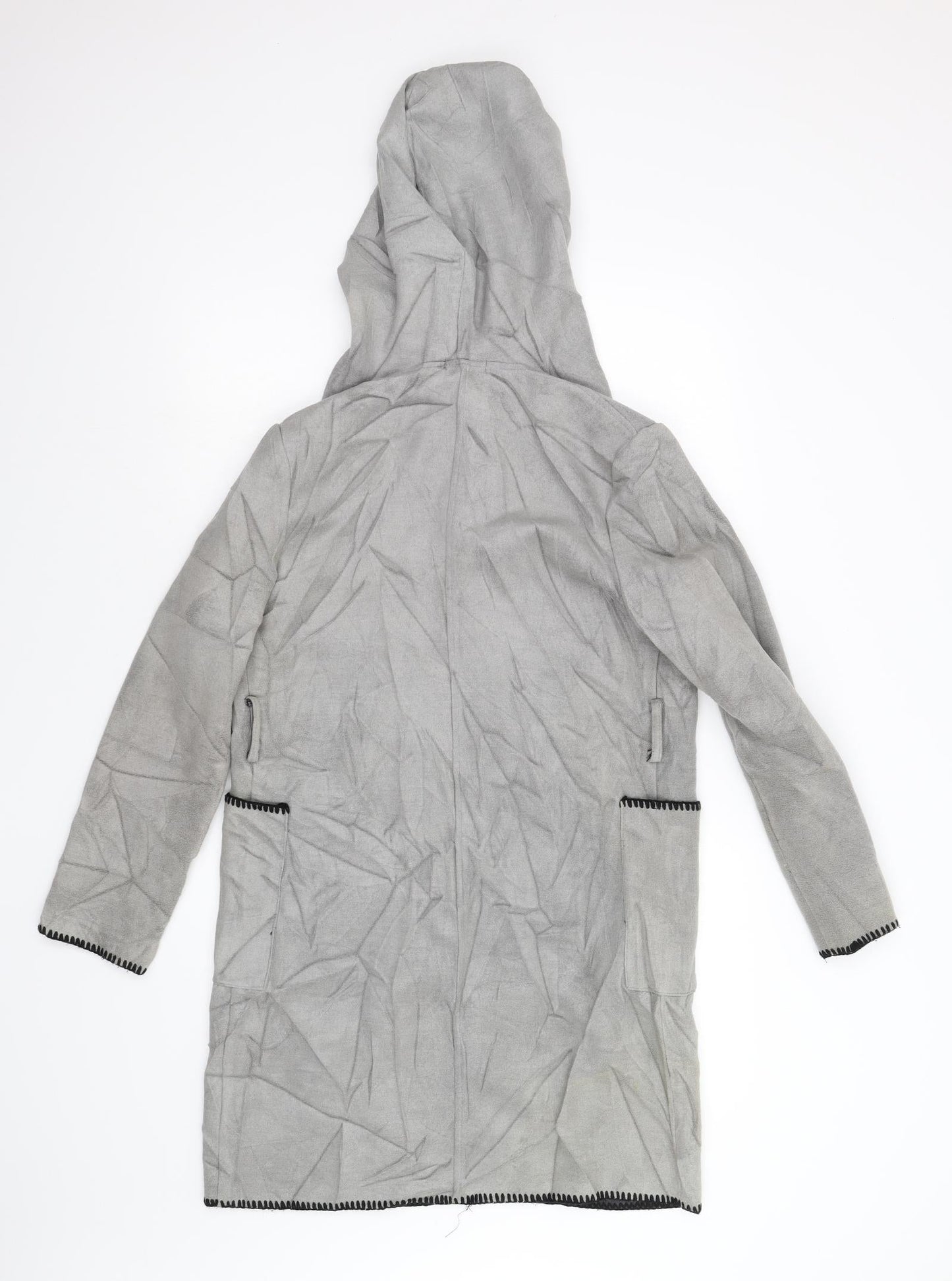Boohoo Womens Grey   Overcoat Coat Size 10
