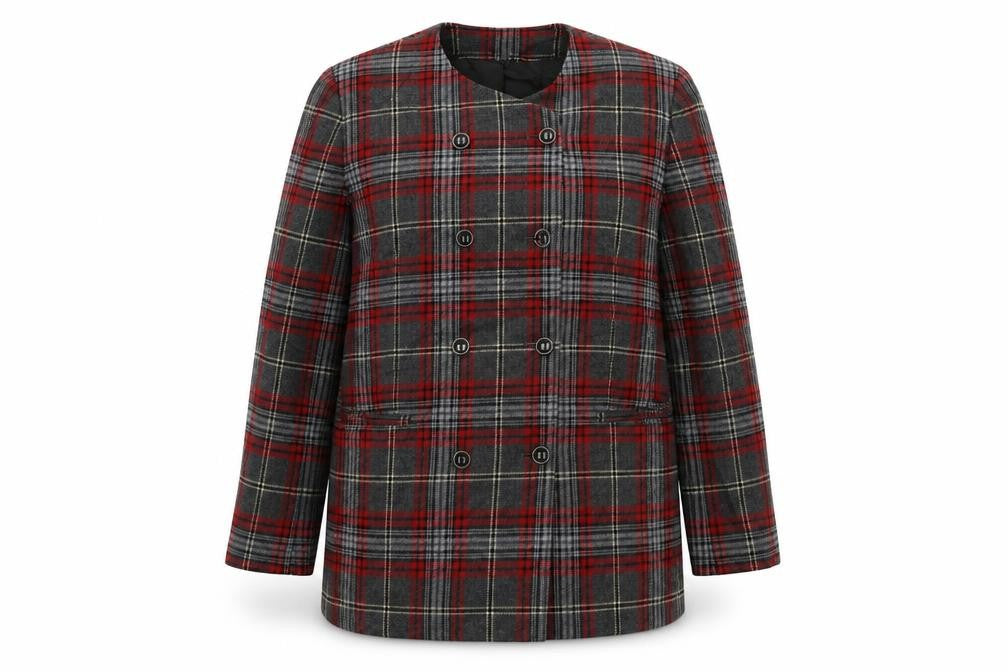 The Edinburgh Collection Womens Red Check  Jacket  Size 16
