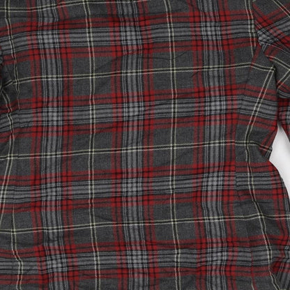 Brand and care label for The Edinburgh Collection women’s red check jacket, size UK 16