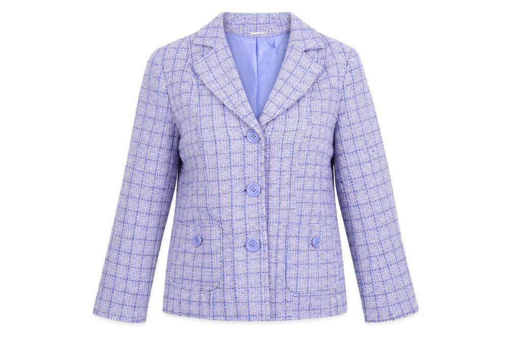 Wardrobe Womens Blue Check  Jacket Suit Jacket Size 12