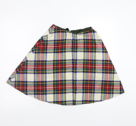 Laird Portch Girls Multicoloured Check  A-Line Skirt Size 12 Years