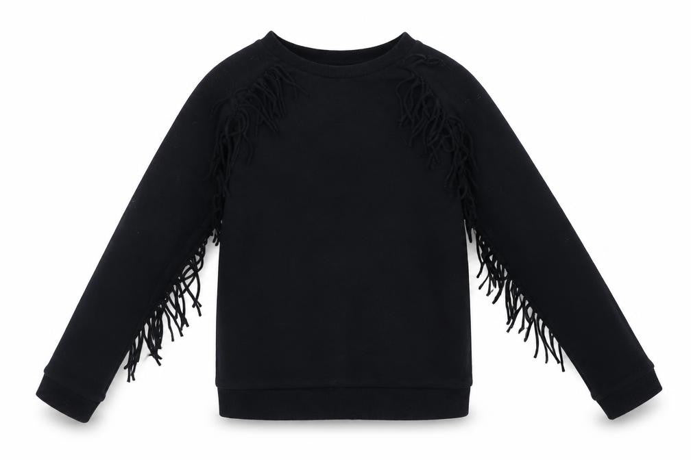 H&M Girls Black   Pullover Sweatshirt Size 8-9 Years