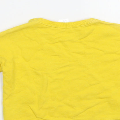 Brand and care label for H&M Baby Yellow Basic Casual, size 12, Months