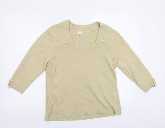 Filati Womens Beige   Pullover Jumper Size XL