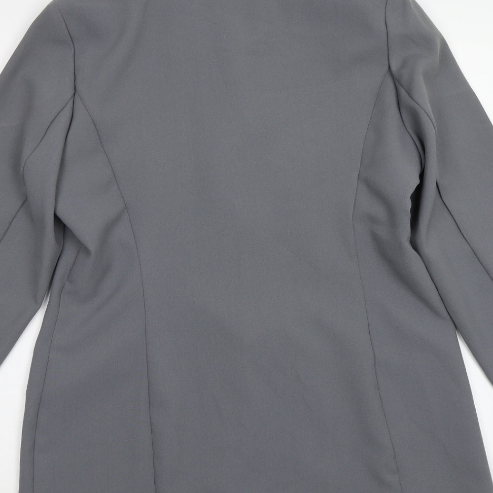 Ivory Womens Grey   Overcoat Blazer Size 14