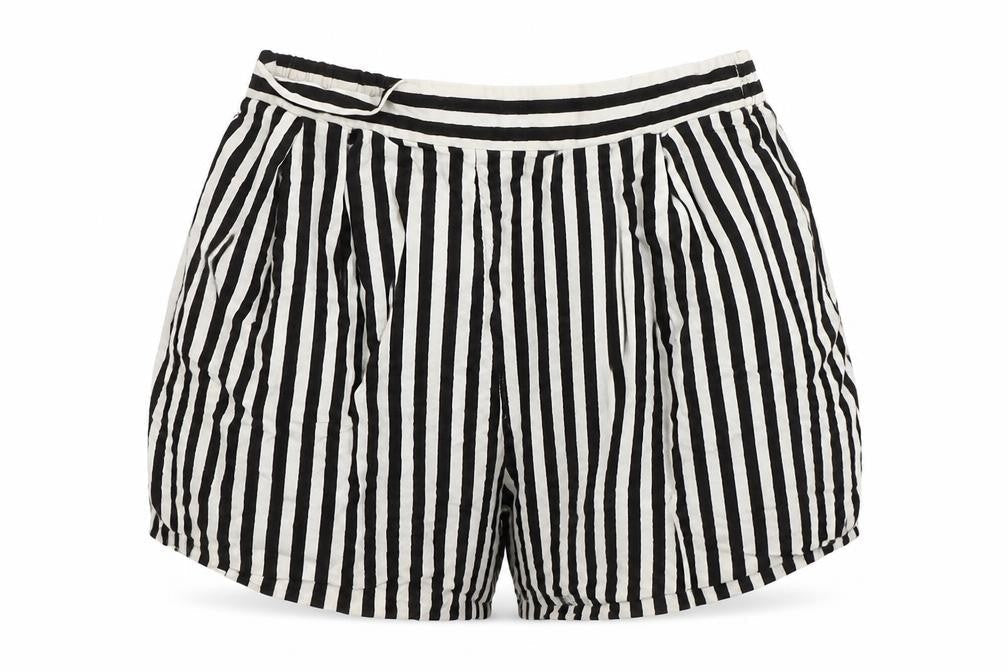 H&M Womens Black Striped  Culotte Shorts Size 6