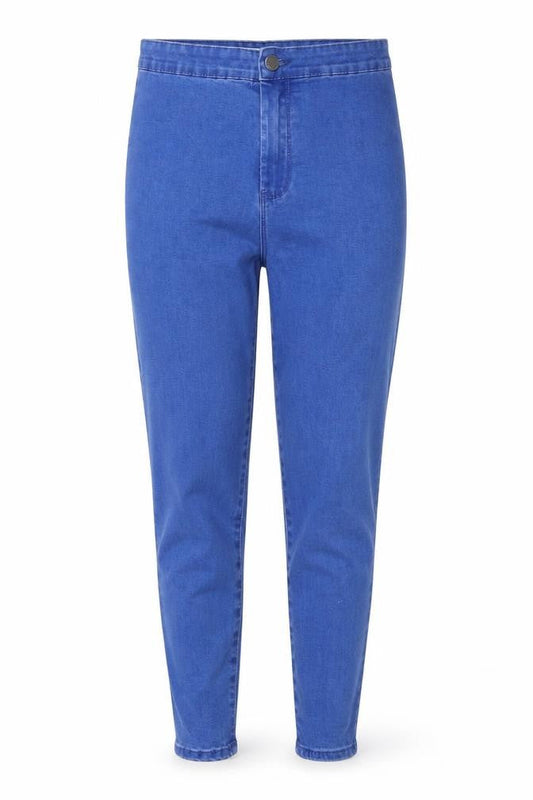 Front view of Denim CO. women’s blue skinny jeans, size UK 12, 25-inch leg