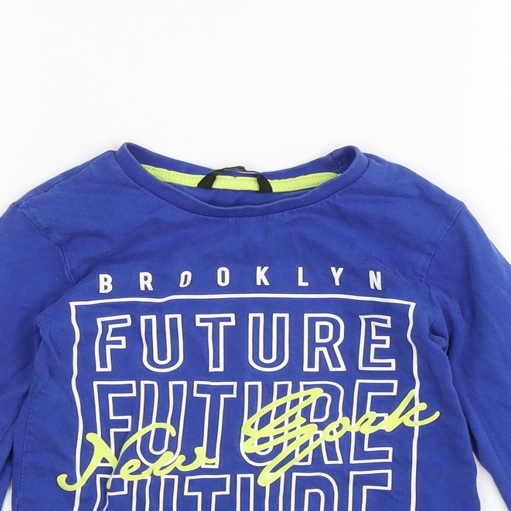 George Boys Blue   Basic T-Shirt Size 4-5 Years  - Brooklyn Manhattan