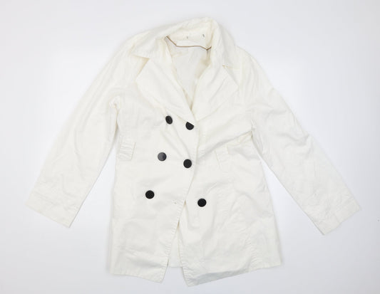 Evie Womens White   Jacket Coat Size 14