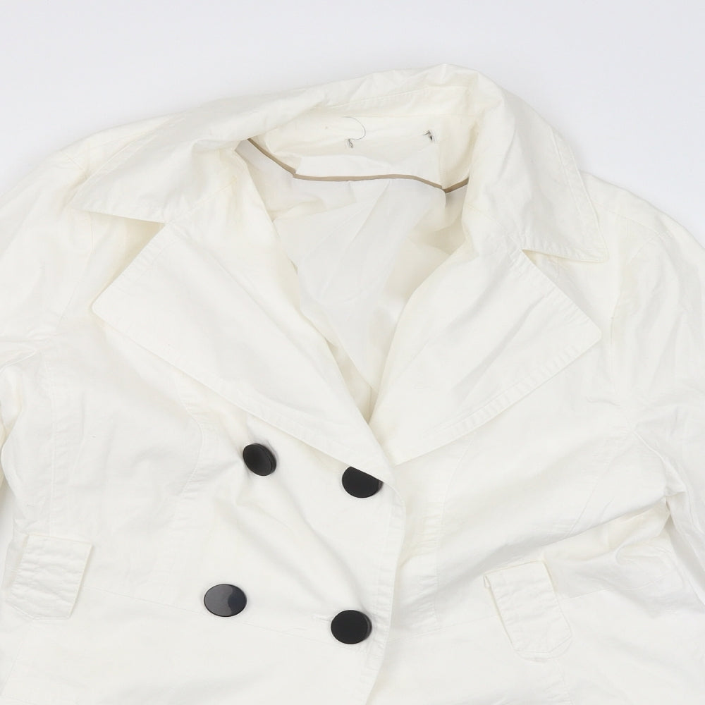 Evie Womens White   Jacket Coat Size 14