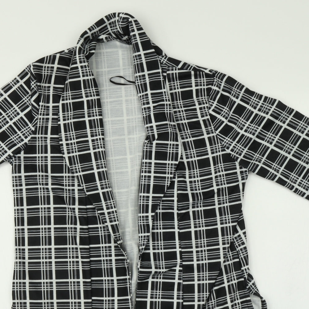 Select Womens Multicoloured Plaid  Overcoat Jacket Size 14