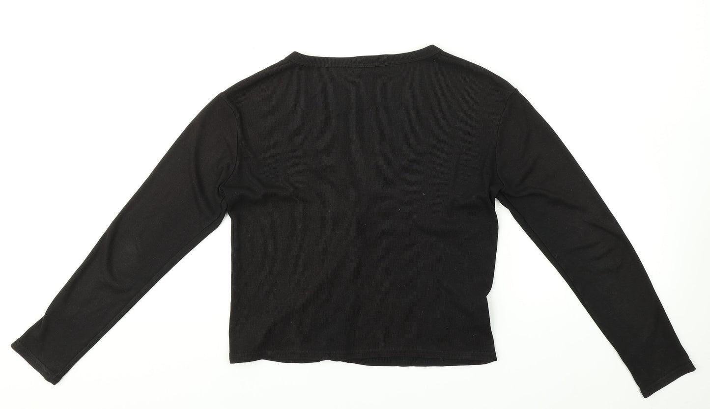La Femme Womens Black   Cardigan Jumper Size 12