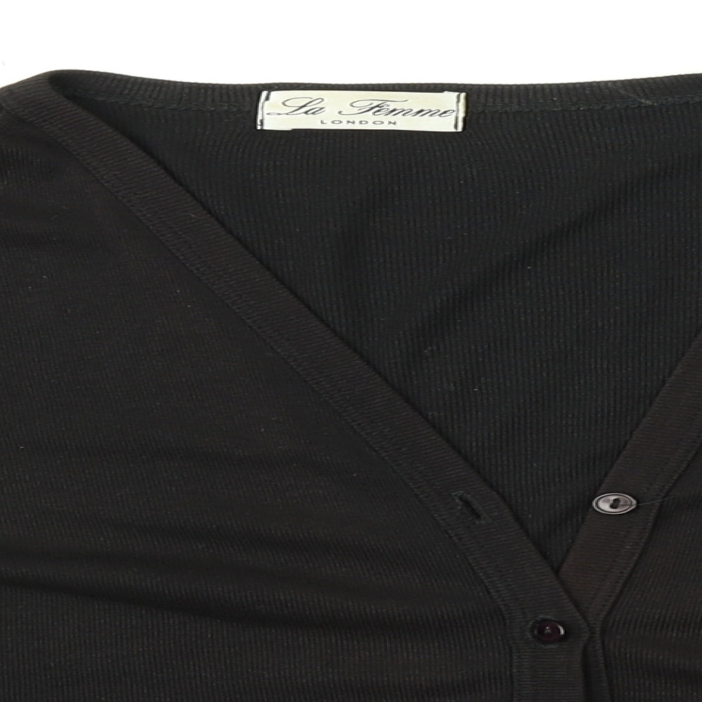 La Femme Womens Black   Cardigan Jumper Size 12