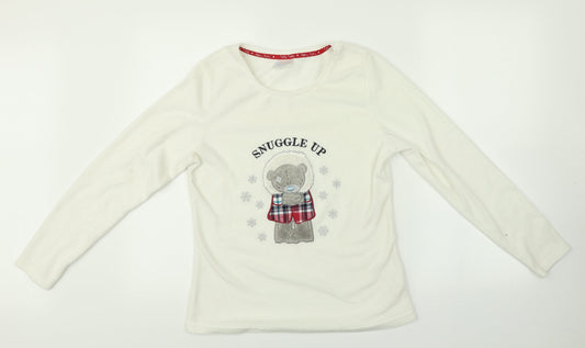 Me To You Womens White    Pyjama Top Size 8