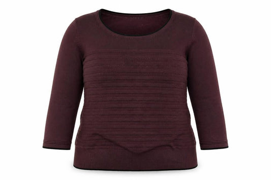 Front view of Principles women’s purple jumper, size UK 14