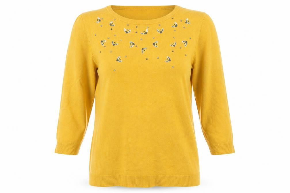 Love Knitwear Womens Yellow   Pullover Jumper Size 12