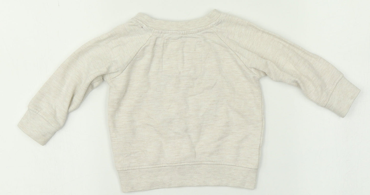 Primark Girls Beige   Pullover Jumper Size 6-9 Months