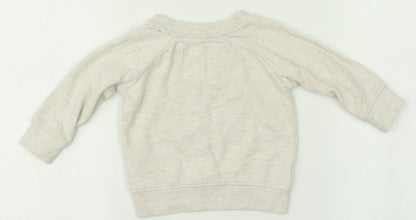 Back view of Primark girls’ beige jumper, size 6-9, months