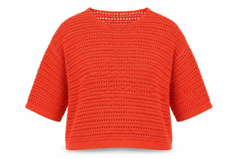 M&Co Womens Orange  Knit Pullover Jumper Size 16