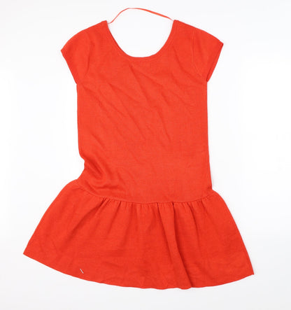 Back view of Atmosphere women’s orange a-line, size UK 8