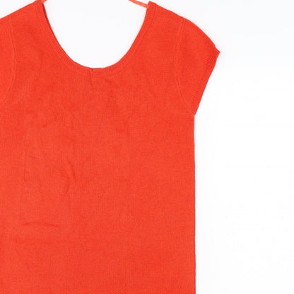 Close-up detail of Atmosphere women’s orange a-line, size UK 8