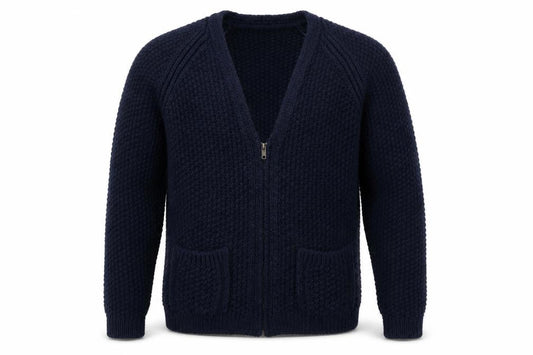 Next Mens Blue  Knit Full Zip Jumper Size S