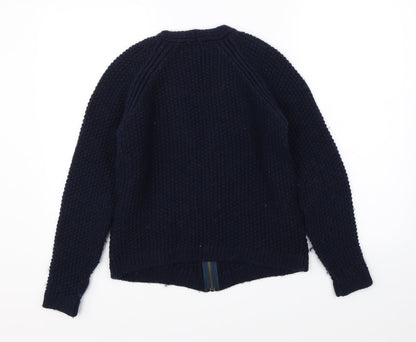Next Mens Blue  Knit Full Zip Jumper Size S