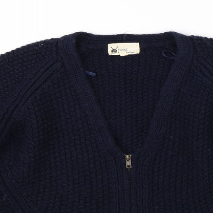 Next Mens Blue  Knit Full Zip Jumper Size S