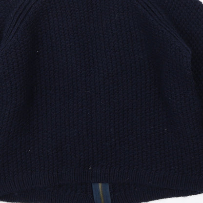 Next Mens Blue  Knit Full Zip Jumper Size S
