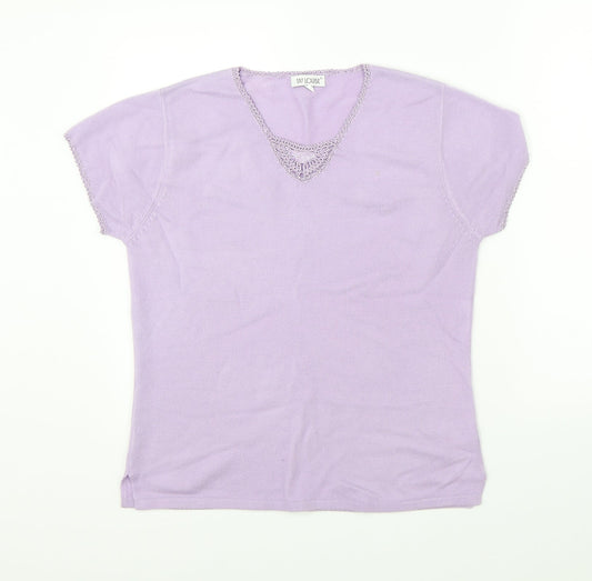 Preloved Fay Louise Womens Purple   Basic Blouse Size L - Front