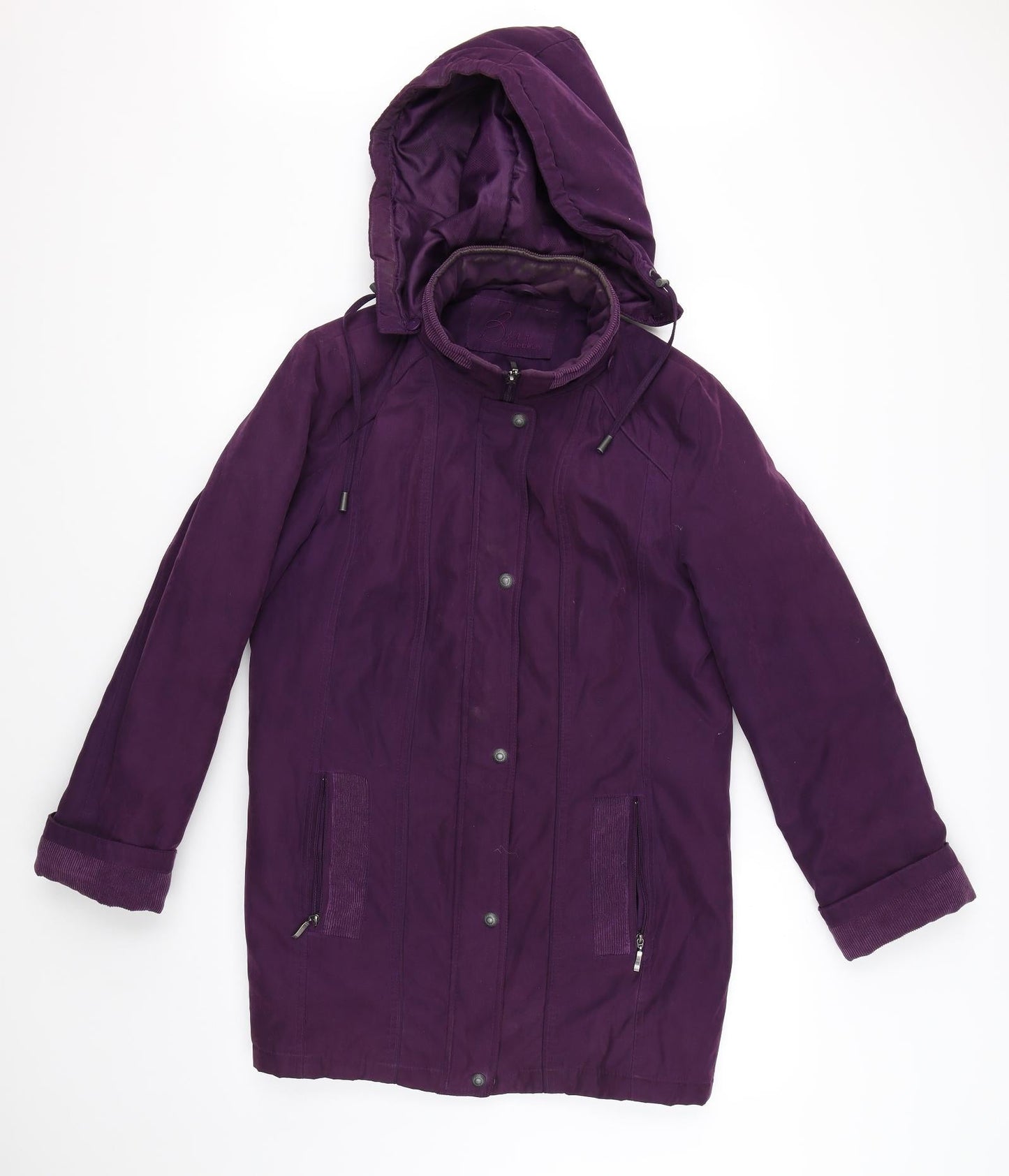 BM Collection Womens Purple   Overcoat Coat Size S