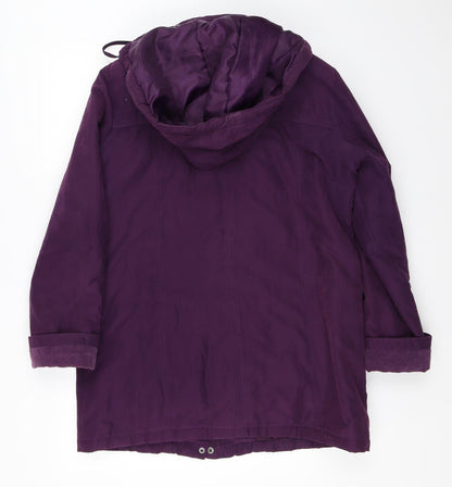 Bonmarché Womens Purple Overcoat Coat Size S