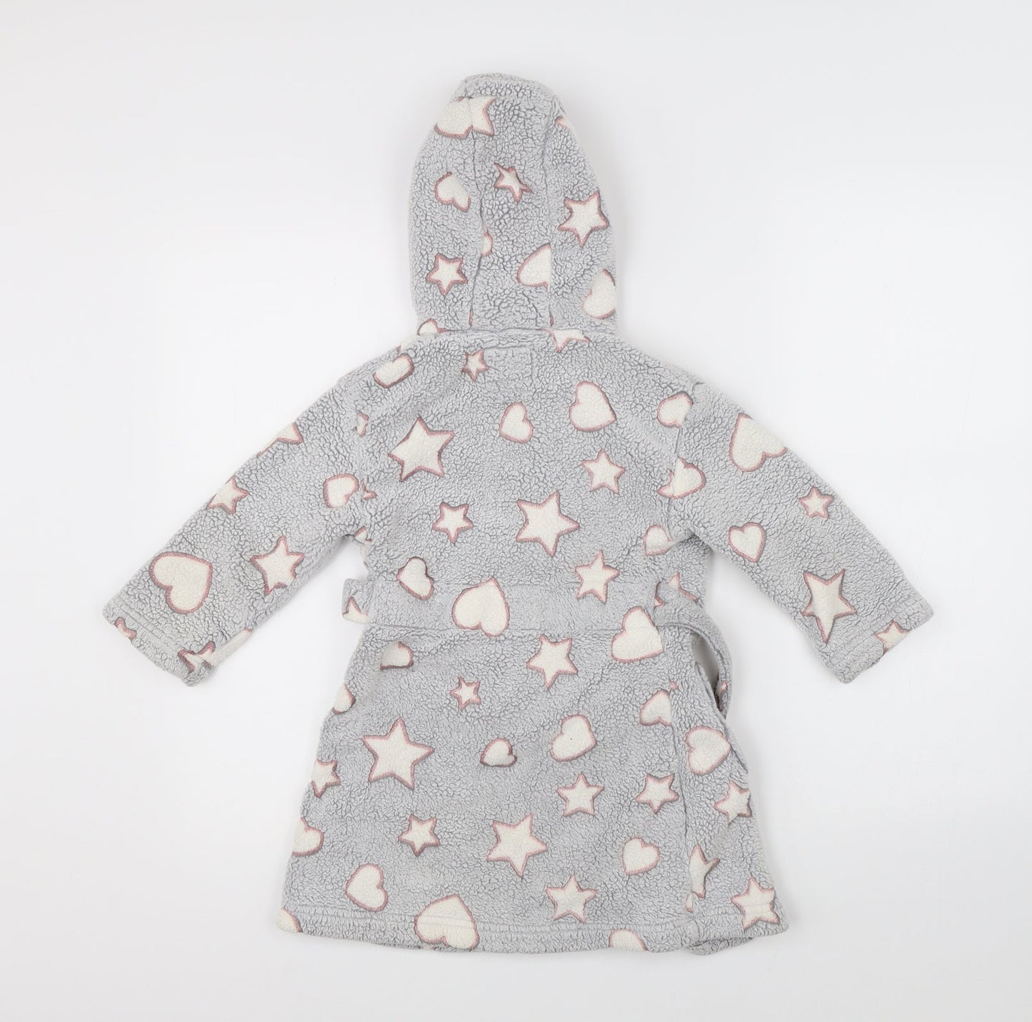 F&F Girls Grey    Robe Size 3-4 Years